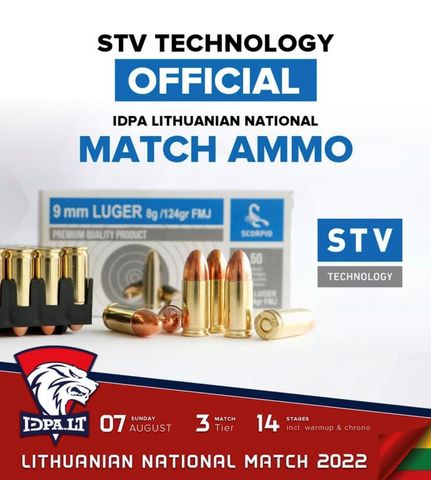 STV TECHNOLOGY s.r.o., jako jeden z hlavních sponzorů na litevském národním mistrovství v IDPA střelbě!